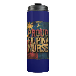 Garrafa Térmica Orgulhosa Enfermeira Filipina Orgulho Pinay