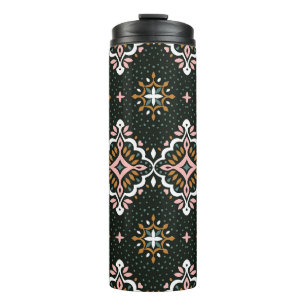 Garrafa Térmica Oriental Damask: Talavera Vintage Elegance