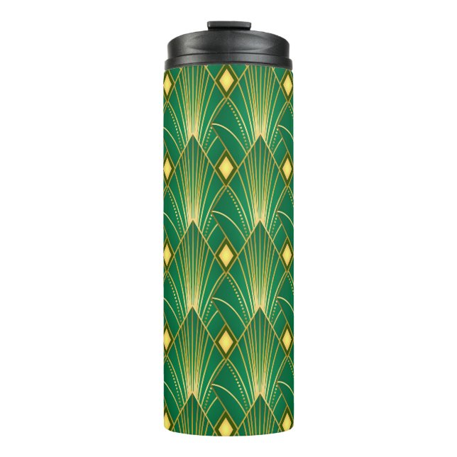 Garrafa Térmica Oriental Elegance: Wallpaper Art Deco (Frente)