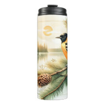 Oriole Songbird Evening Watercolor Tumbler