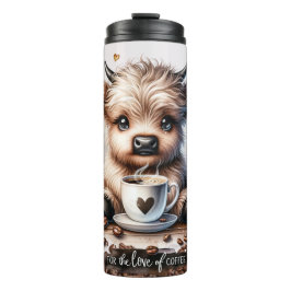 Garrafa Térmica Ornamentado de Vaca em Branco