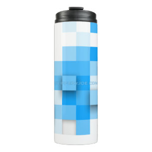 Garrafa Térmica Os quadrados de SlipperyJoe - mosaico moderno trab