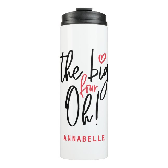 Garrafa Térmica Os quatro grandes! aniversário de 40 anos (Frente)