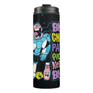 Garrafa Térmica Os titã adolescentes vão! rap do hamburguer do