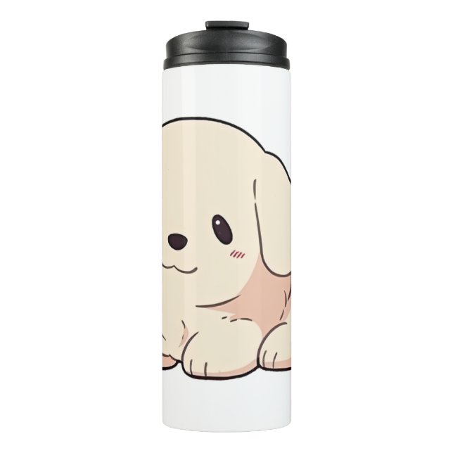 Garrafa Térmica Ouro Chibi - Puppy (Frente)