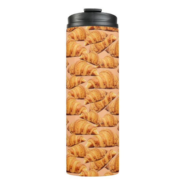 Garrafa Térmica Ouro croissant, padaria sem problemas. (Frente)