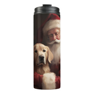 Garrafa Térmica Ouro Retriever com Natal Clause