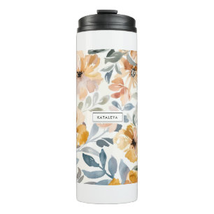 Garrafa Térmica Outono Floral Perfumado Pastel Macio