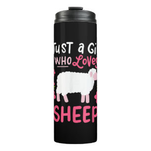 Garrafa Térmica Ovinos Rosa   Apenas Uma Menina Que Adora Presente