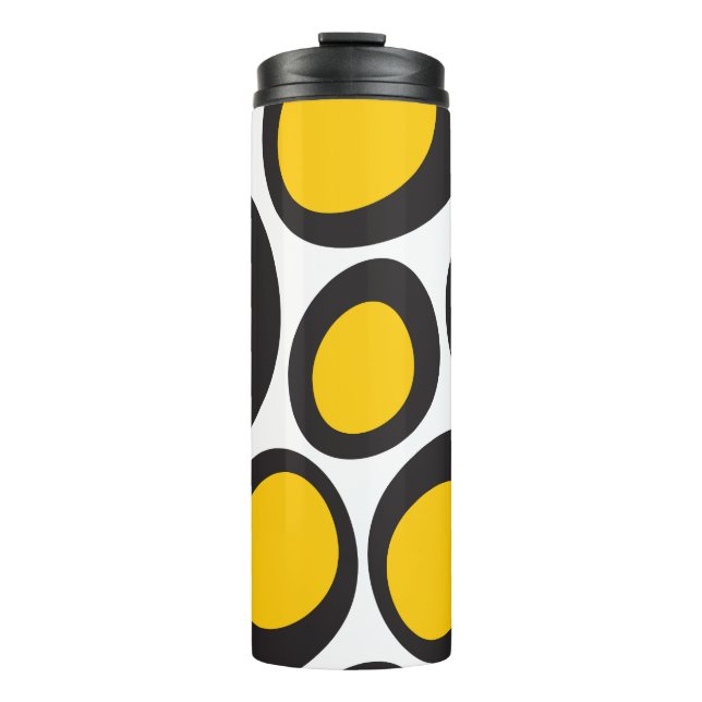 Garrafa Térmica Ovvio Black e Yellow Thermal Tumbler (Frente)