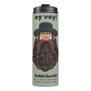 Garrafa Térmica OY VEY! Funny RABBI Peronalizado