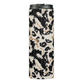 Garrafa Térmica Padrão Abstrato de Leopardo Africano Boêmio