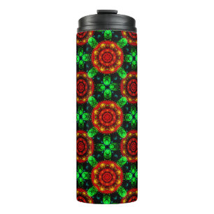 Garrafa Térmica Padrão Abstrato Floral Moderno Boho Elegante #504