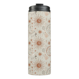 Garrafa Térmica Padrão Boho Sol e Lua