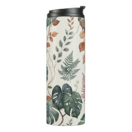 Garrafa Térmica Padrão botânico boho contínuo Flores