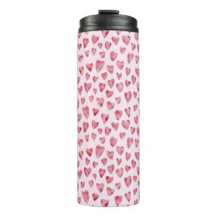 Garrafa Térmica Padrão cardíaco cor-de-rosa