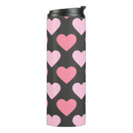 Garrafa Térmica Padrão cardíaco de amor moderno