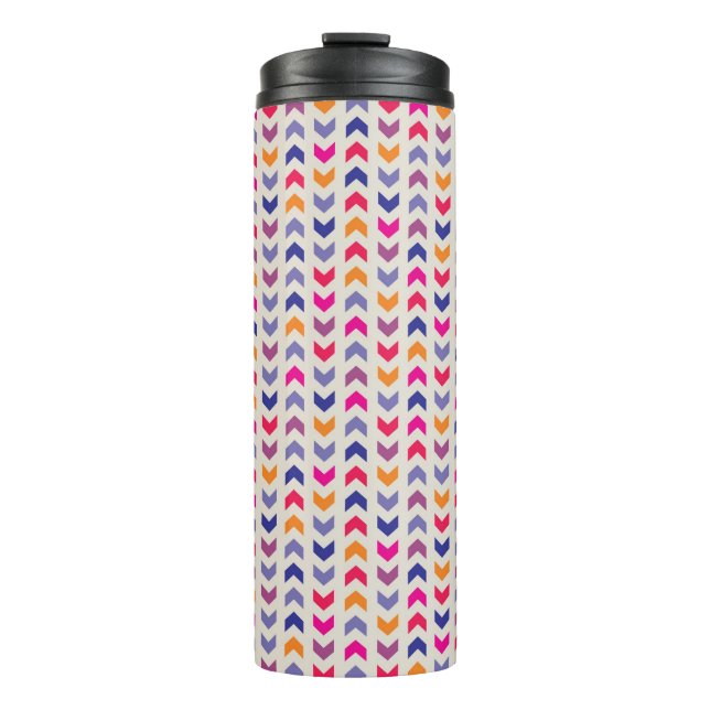 Garrafa Térmica Padrão colorido Aztec Chevron (Frente)