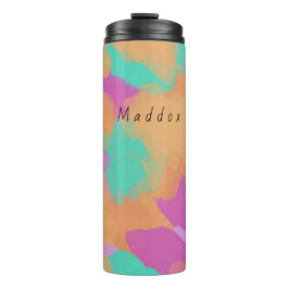 Garrafa Térmica Padrão Colorido Moderno do Artista