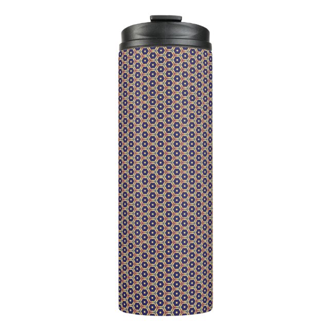 Garrafa Térmica padrão contínuo hexagonal em tumbler térmico (Frente)