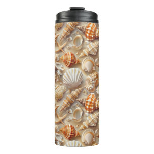 Garrafa Térmica Padrão Costeira Elegance Seashell
