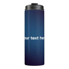 Garrafa Térmica Padrão de Abstrato azul escuro | Adicionar Texto