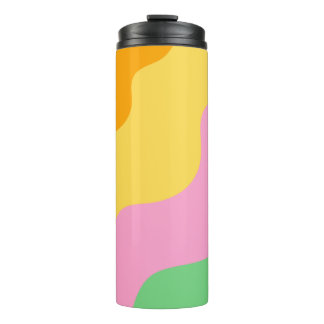 Garrafa Térmica Padrão de Abstrato de Pastel