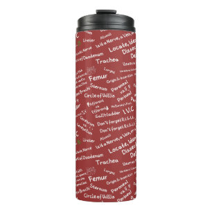 Garrafa Térmica Padrão de Anatomia Minimalista Tumbler Térmico