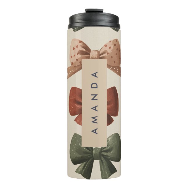 Garrafa Térmica Padrão de Arco de Imagem Personalizada do Monogram (Frente)