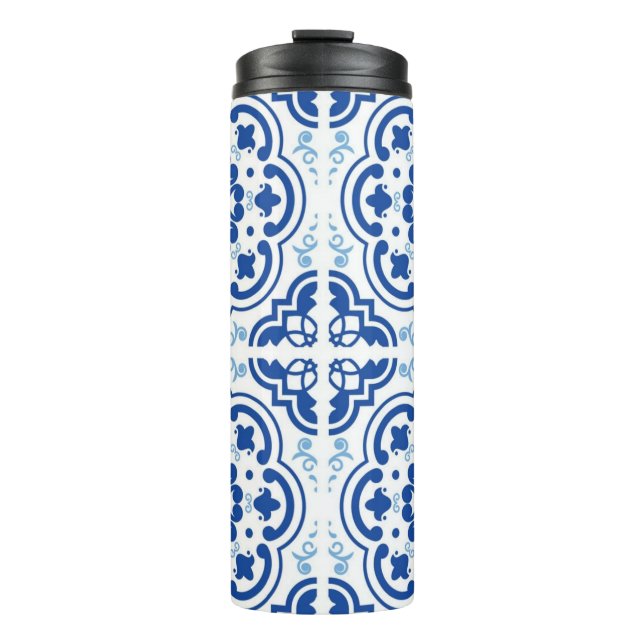Garrafa Térmica Padrão de azulejos cerâmicos (Frente)
