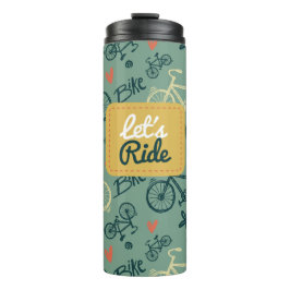Garrafa Térmica Padrão de Bicicleta Verde Moderno da Corrida do va