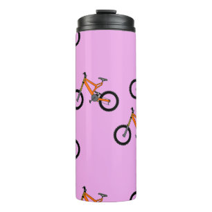Garrafa Térmica Padrão de bicicletas a rosa