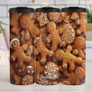 Garrafa Térmica Padrão de Biscoito Temperado de Gengibre