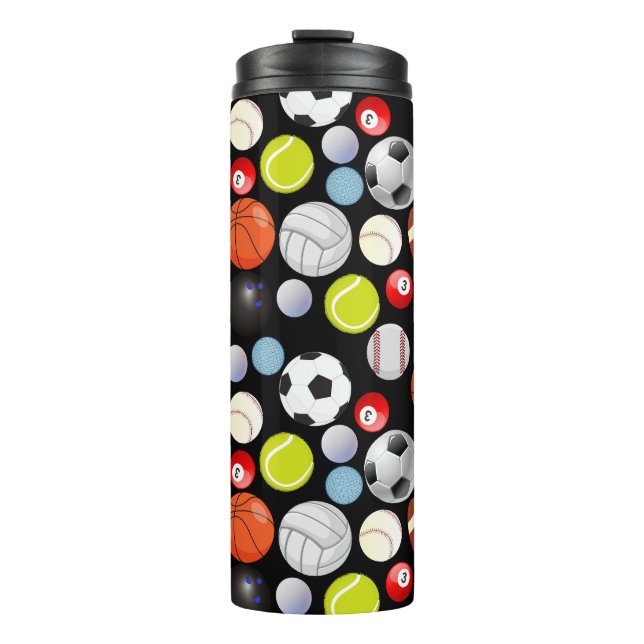 Garrafa Térmica Padrão de Bolas de Esporte (Frente)