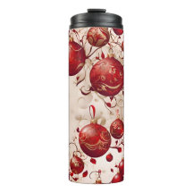 Padrão de Bolas de Natal Vermelhas