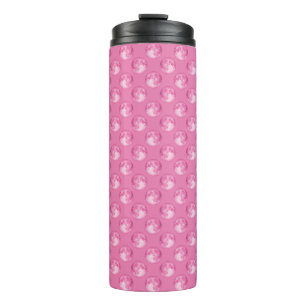 Garrafa Térmica Padrão de bolhas cor-de-rosa