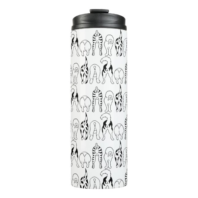 Garrafa Térmica Padrão de Bumbuns de cães (Frente)