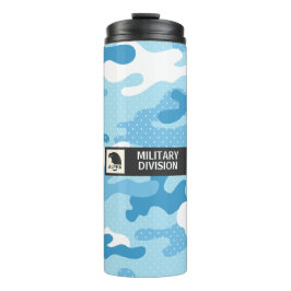 Garrafa Térmica Padrão de Camuflagem Azul Claro