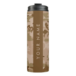 Garrafa Térmica Padrão de Camuflagem do Deserto, Seu nome, Persona