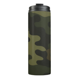 Garrafa Térmica Padrão de Camuflagem Ousado Caçador Entusiasta ao 