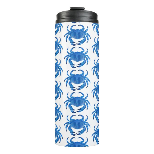Garrafa Térmica Padrão de caranguejo azul (Frente)