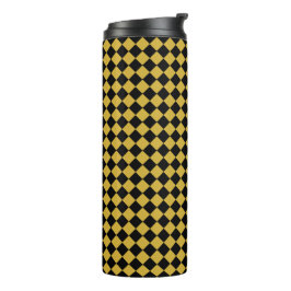 Garrafa Térmica Padrão de Chevron Branco e Preto Negrito