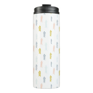 Garrafa Térmica Padrão de Chevron de Molho de Aquarela