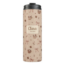 Padrão de Chocolate Quente Aconchegante Nome Perso