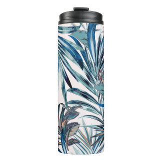 Garrafa Térmica Padrão de colheita tropical de moda floral com pal