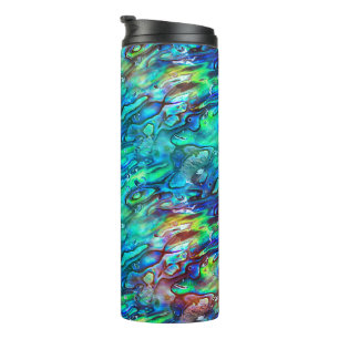 Garrafa Térmica Padrão de Concha de Abalone Paua da Nova Zelândia