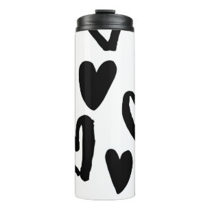Garrafa Térmica Padrão de Coração: Vintagem do Namorados