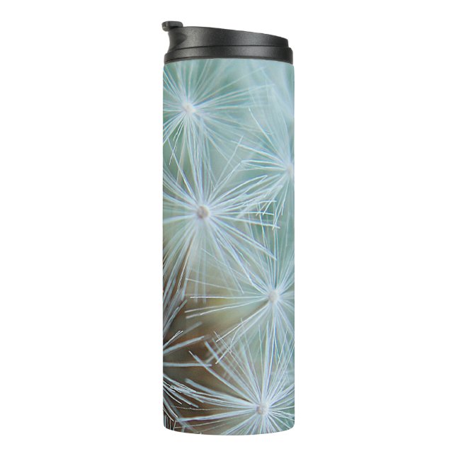 Garrafa Térmica Padrão de Dandelion Branco (Rotação à direita)