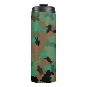 Garrafa Térmica Padrão de design de camuflagem da selva do Exércit