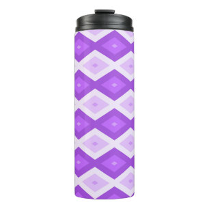 Garrafa Térmica Padrão de diamante roxo brilhante